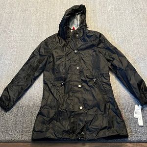 Brand new White Tag black rain coat